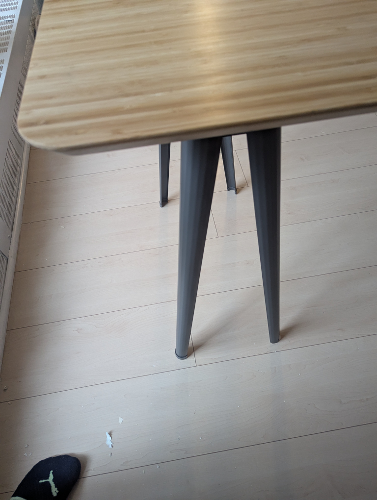 Bamboo top table with metal legs - photo 2