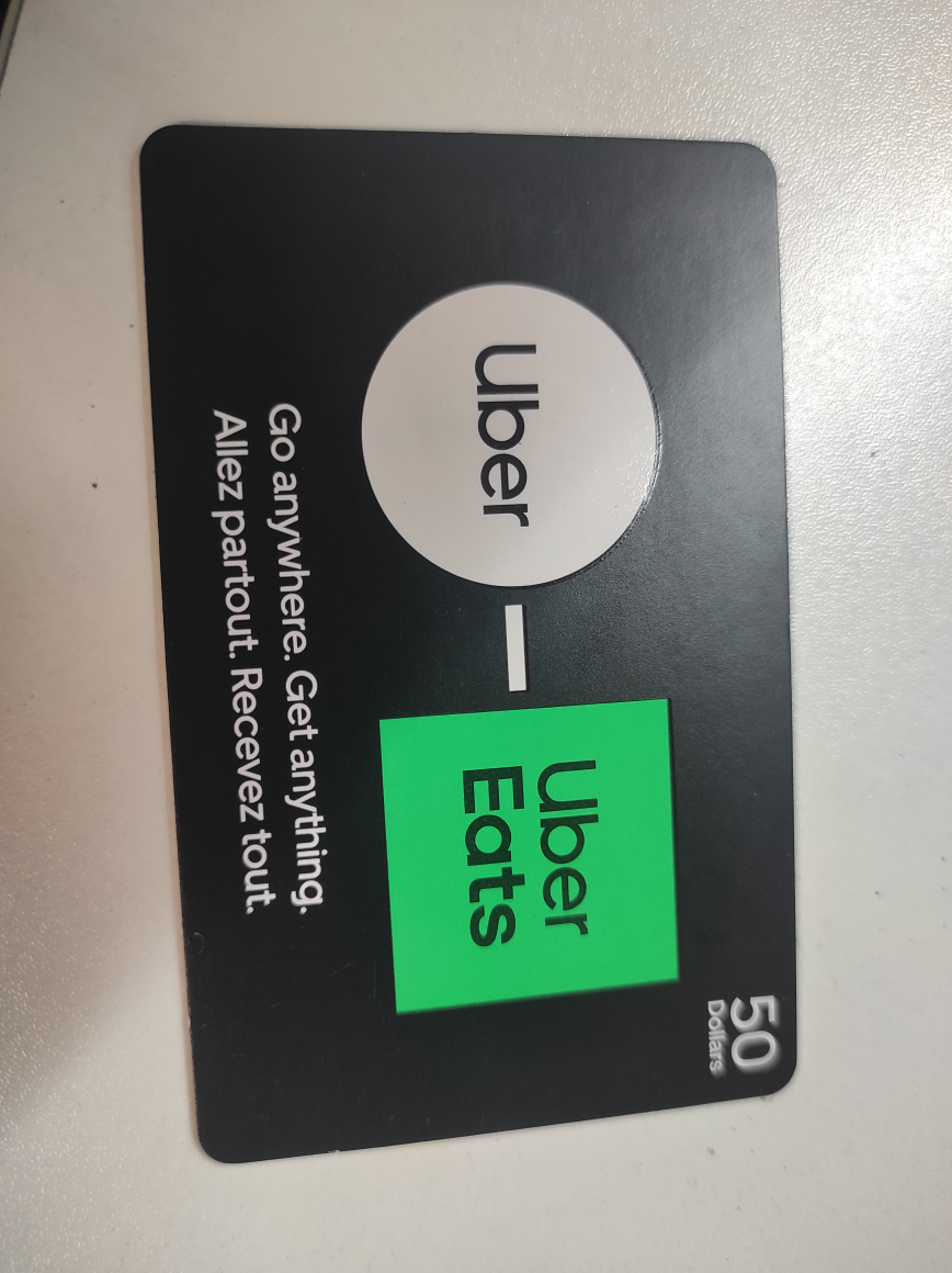 $50 Uber Eats Gift Card