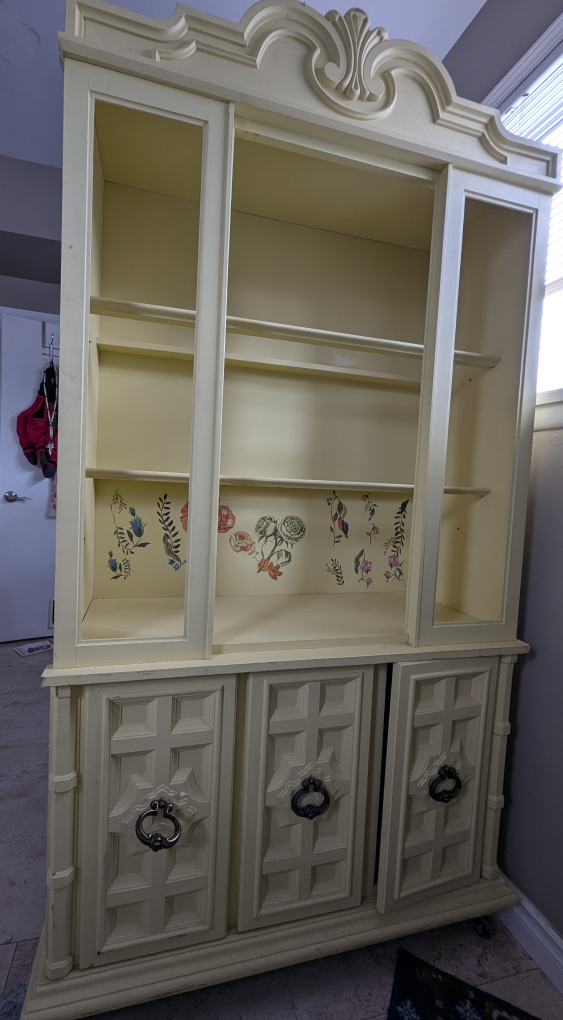 Vintage Hutch with Floral Backsplash - photo 5