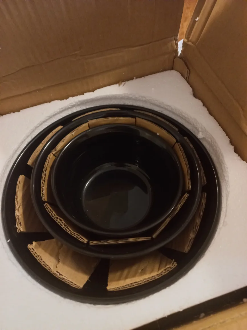 Hasense Mixing Bowls, Ceramic Serving Bowls Set, Blue image indicator(4)