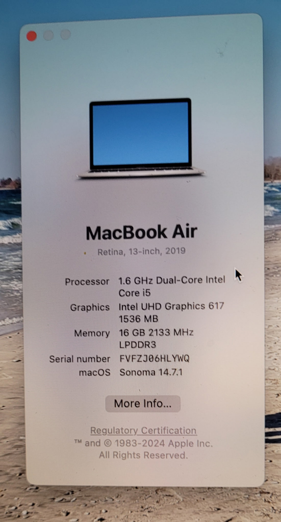 2019 MacBook Air 13-inch, with separate keyboard