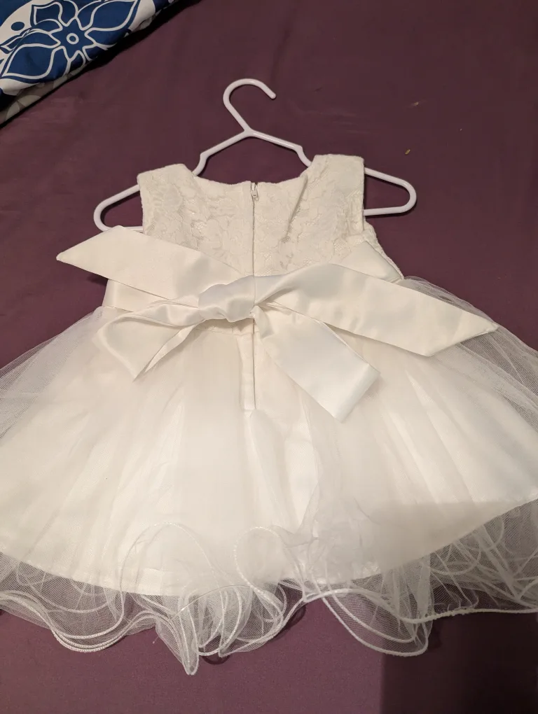 Baby Girl's Christening Outfit: Dress, Bolero & Shoes image indicator(3)
