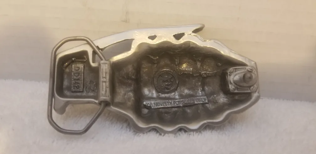 Vintage Hand Grenade Belt Buckle image indicator(5)
