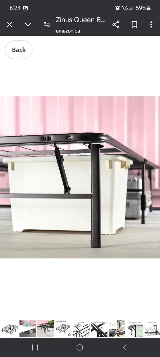Zinus Queen Size Metal Bed Frame foldable image indicator(5)