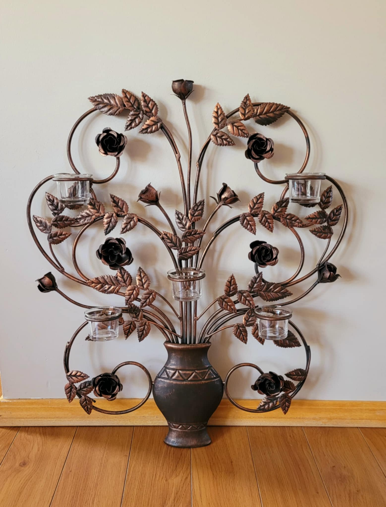 Large Metal Wall Tealight Candle Holder - photo 3