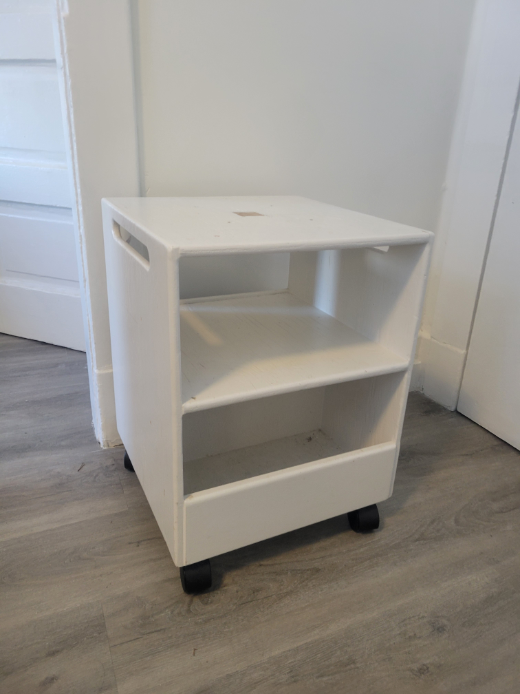 White Rolling Storage Cart - photo 3