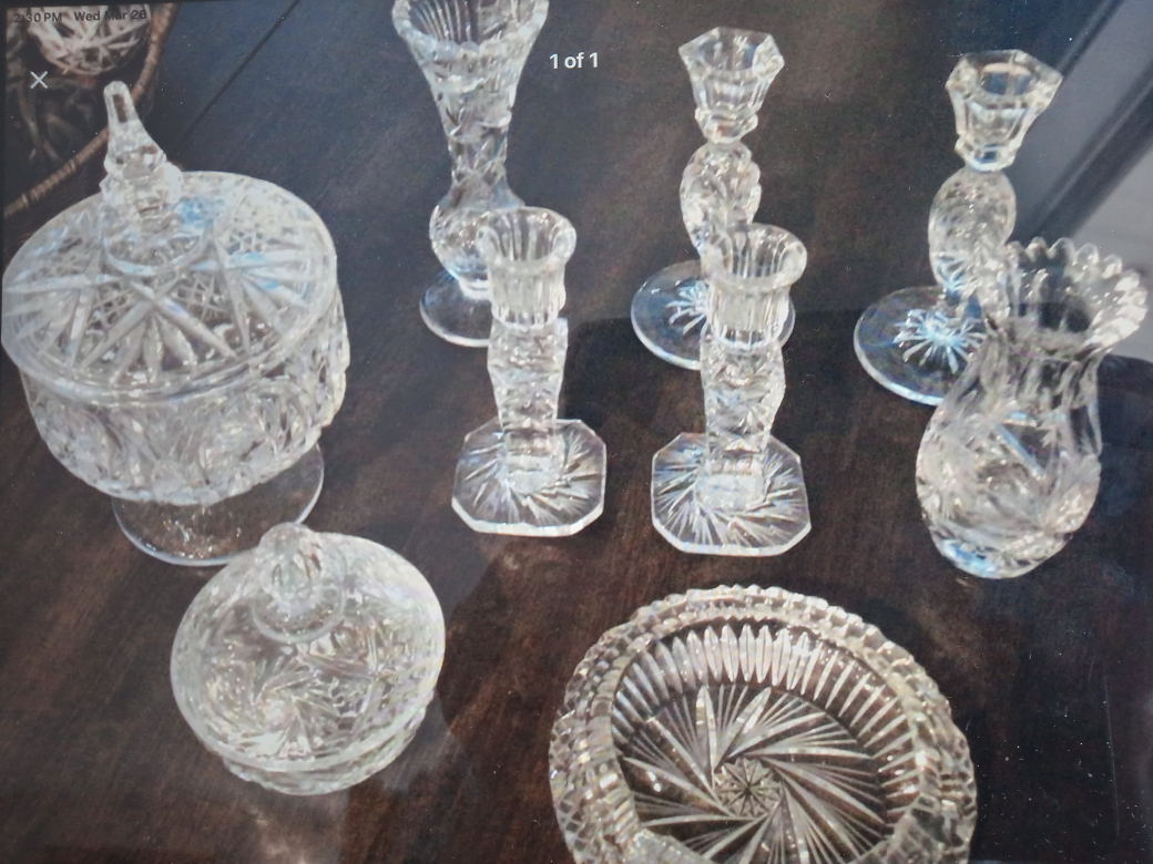 Vintage Crystal Glassware Set