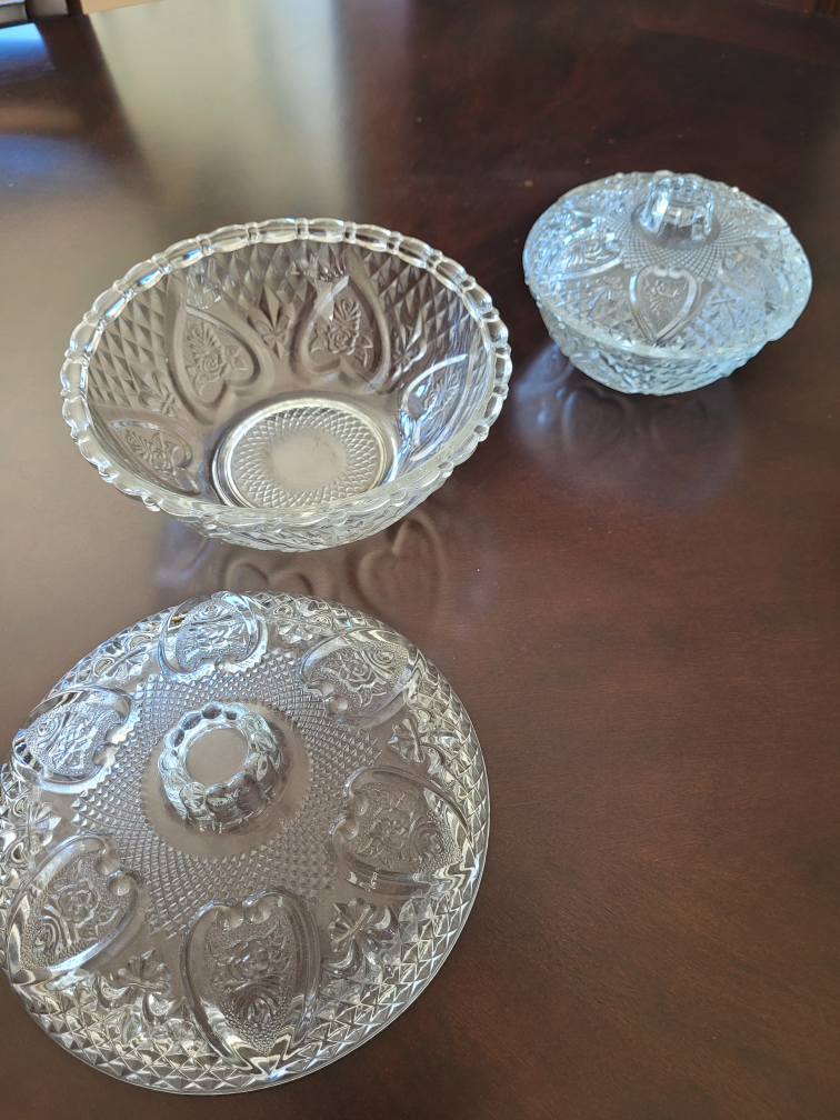 Vintage Crystal Covered Bowls Set of Two - photo 2