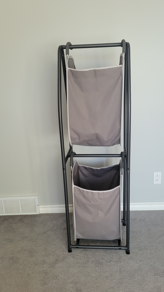 Double Laundry Hamper with Metal Frame - photo 2