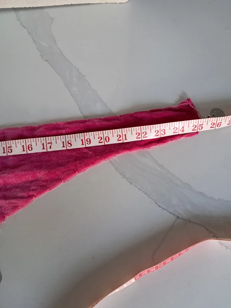 Pink Velvet Belly Dance Hip Scarf with Silver Coins image indicator(5)