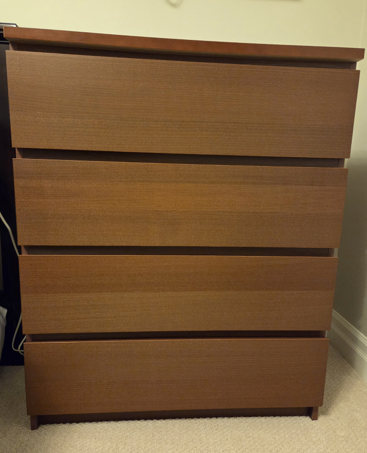 IKEA MALM 4-Drawer Chest - Brown