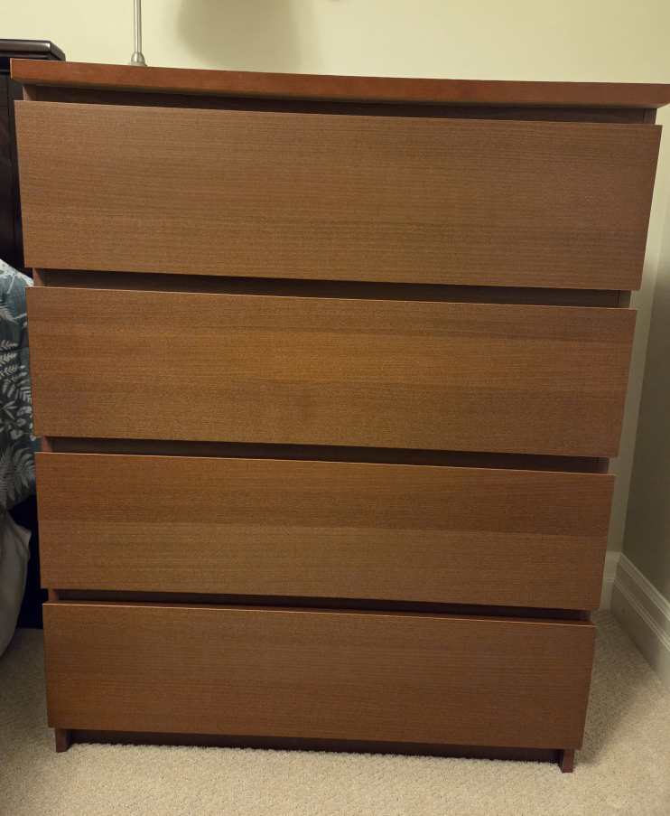 IKEA MALM 4-Drawer Chest - Brown - photo 2