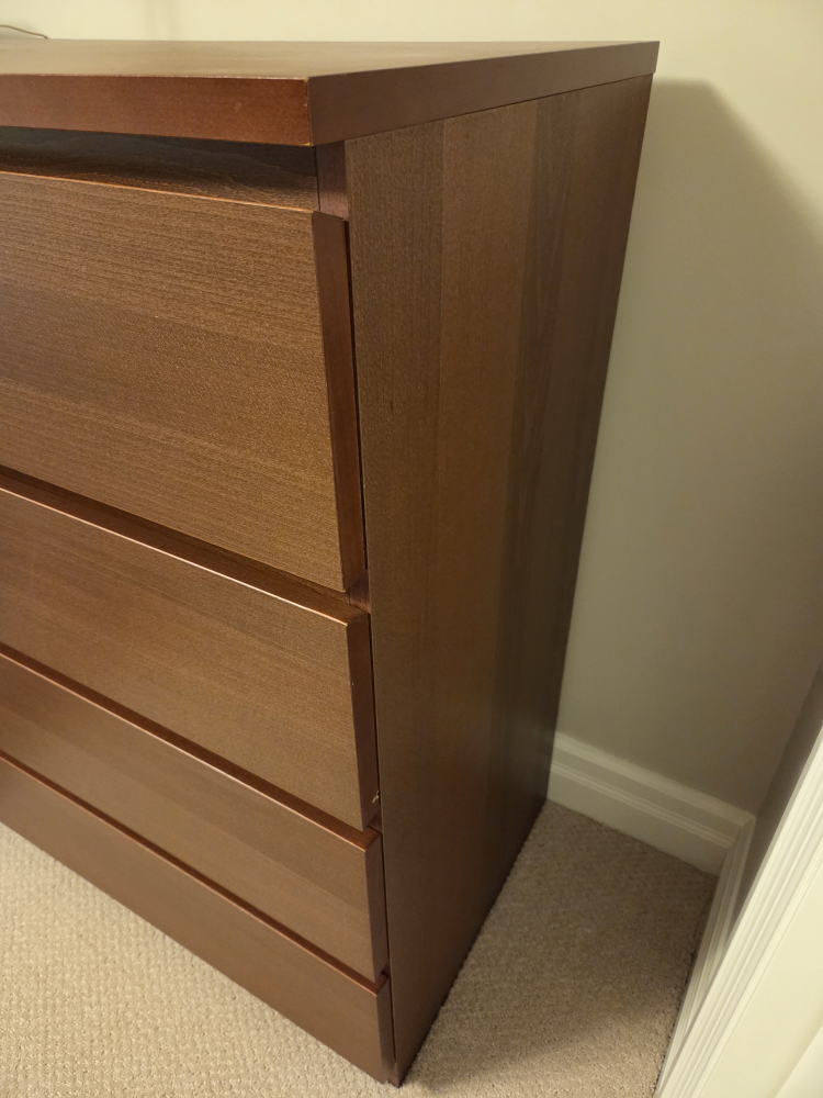 IKEA MALM 4-Drawer Chest - Brown - photo 5