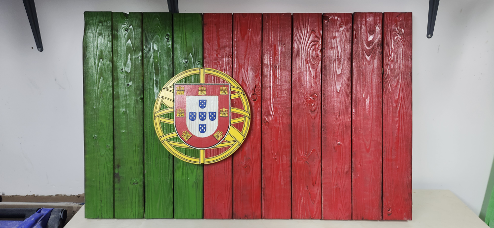 Portuguese Flag Wooden Wall Art