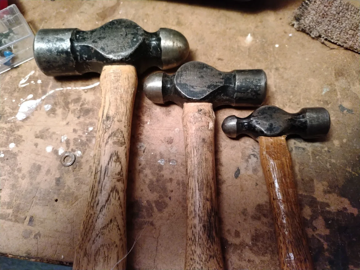 Three Vintage Ball Pein Hammers image indicator(2)