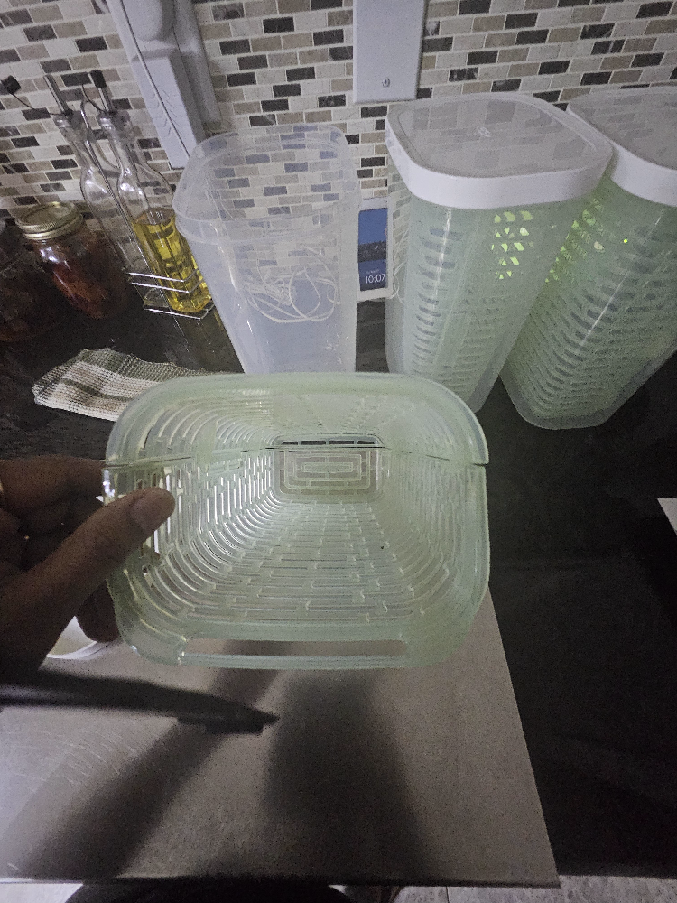 Set of 4 Green Plastic Collapsible Storage Baskets 10$ - photo 2