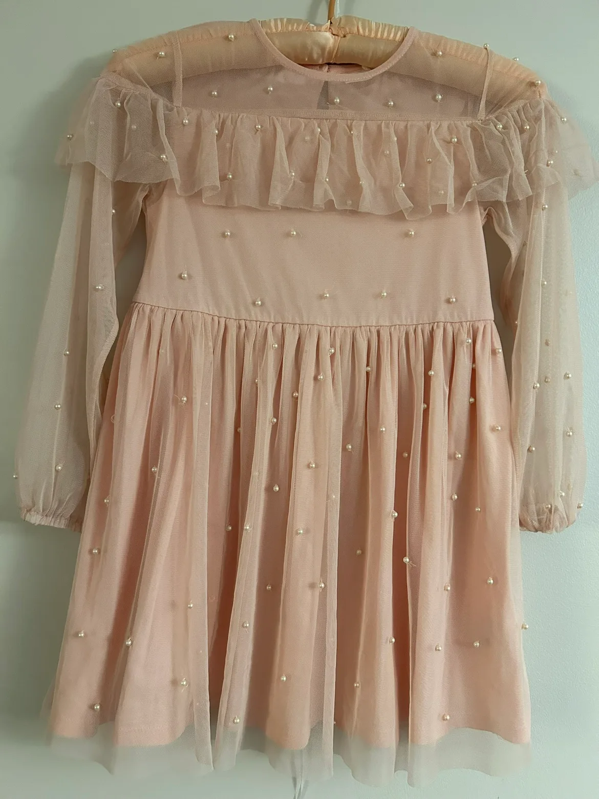 NEXT (England) Elegant dress with pearls. 6-9years(116-226cm) image indicator(5)