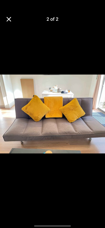 IKEA-Grey Sofa Bed