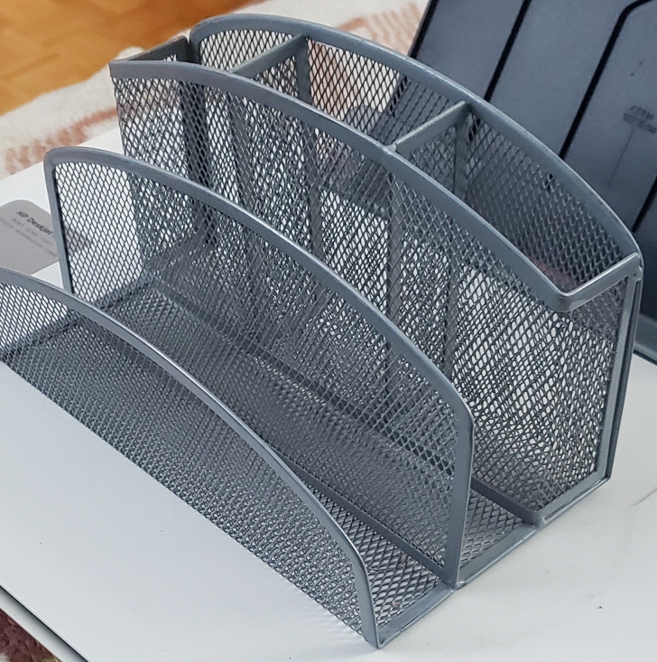 Grey Metal Mesh Desk Organiser 🧡 - photo 2