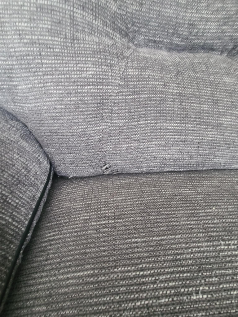 Reclining Loveseat - Dark Grey Fabric - photo 2