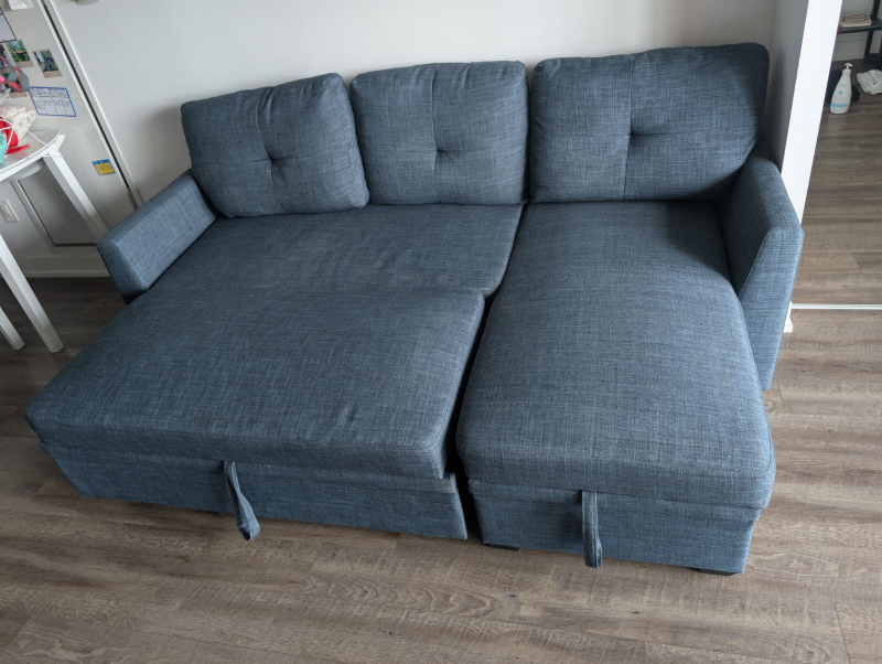 Grey Sectional Bed Sofa with Storage - photo 3