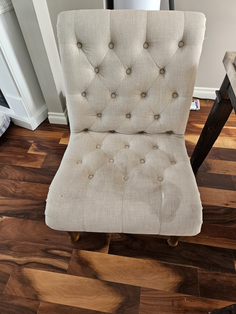 🧡 Beige Upholstered Dining Chair - photo 3