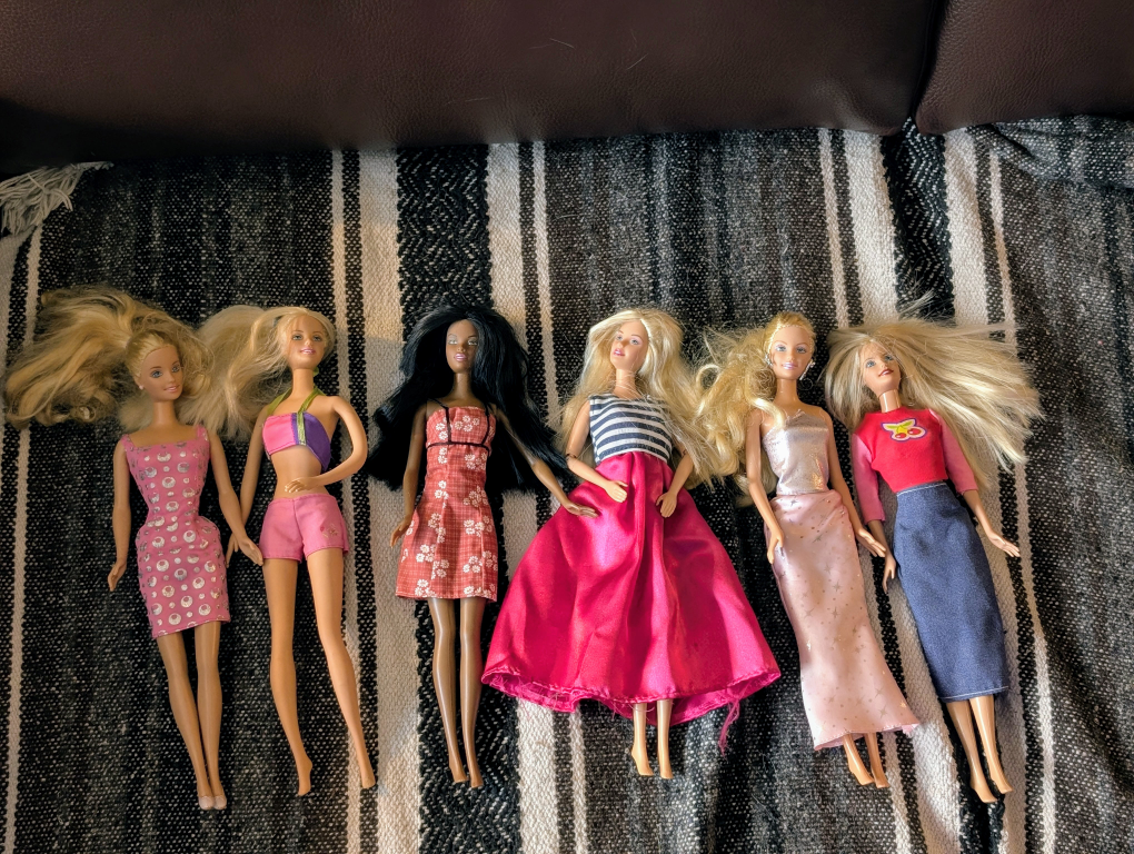 Lot of 6 Barbie Dolls