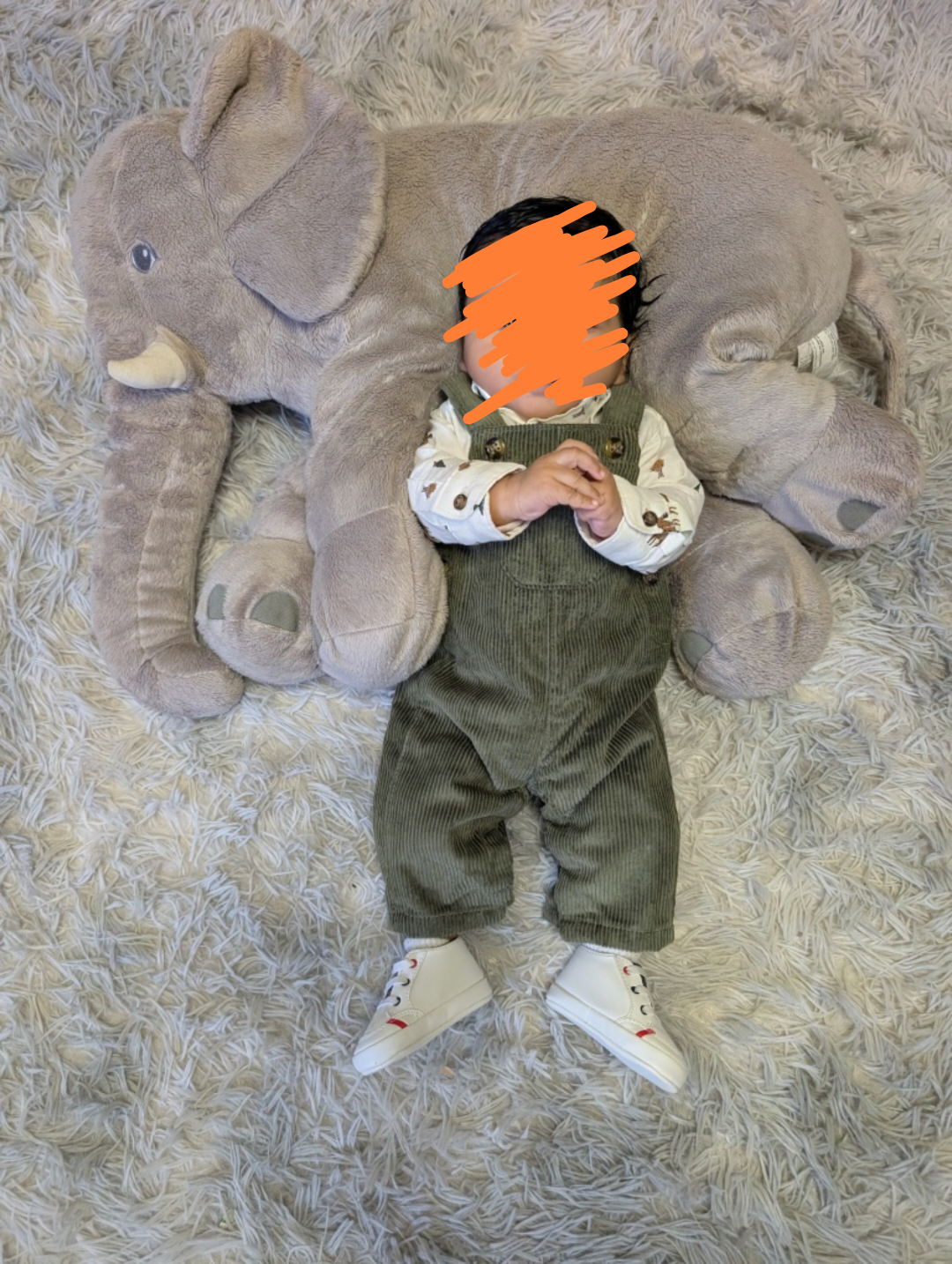 Large Grey Elephant Plush Toy