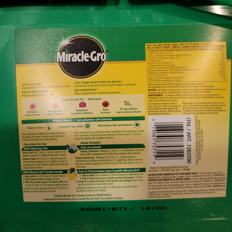 Miracle-Gro Water Soluble All Purpose Plant Food - 4 Kg - photo 3