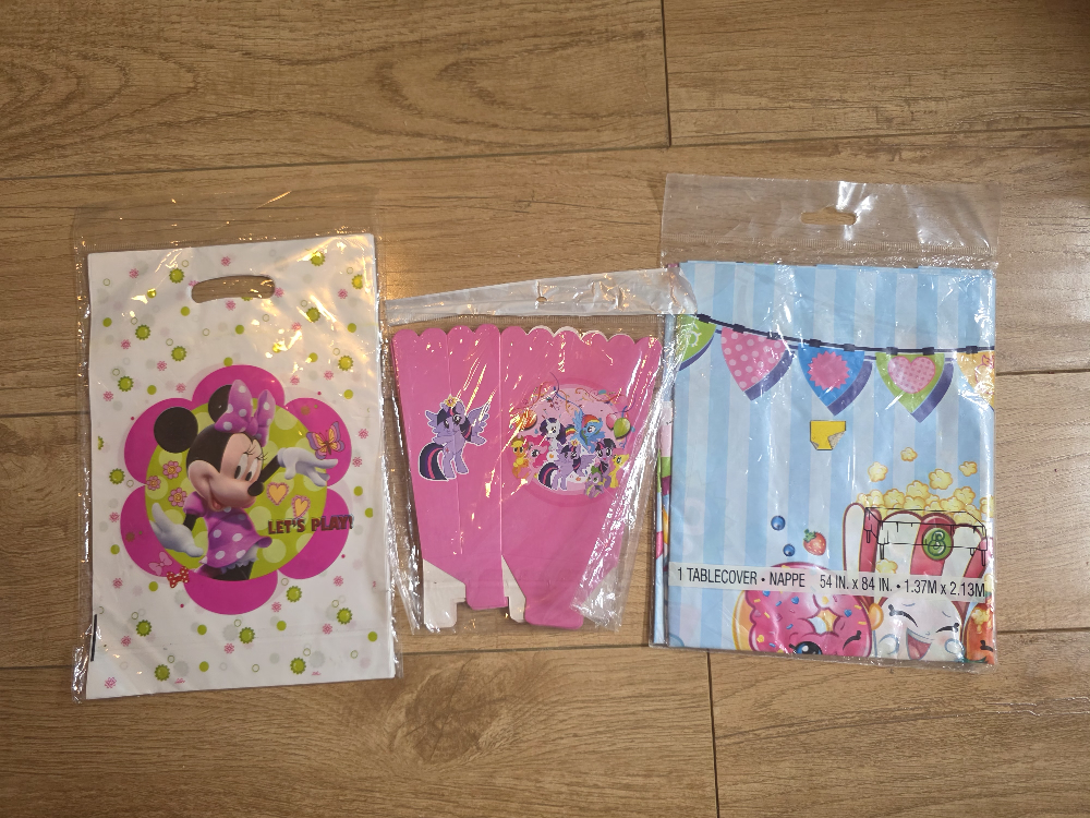 Party Supplies: Minnie Mouse, My Little Pony, Shopkins