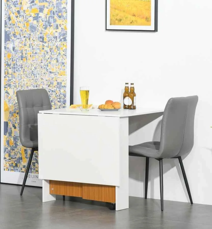 BRAND NEW Space-Saving Foldable Dining Table with Wheels image indicator(3)