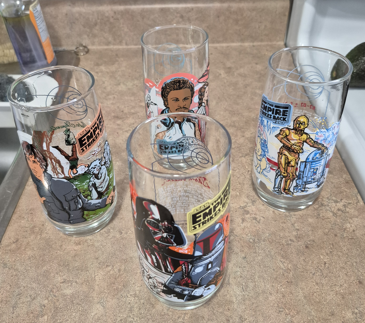 Vintage Star Wars The Empire Strikes Back Glasses (Set of 4)