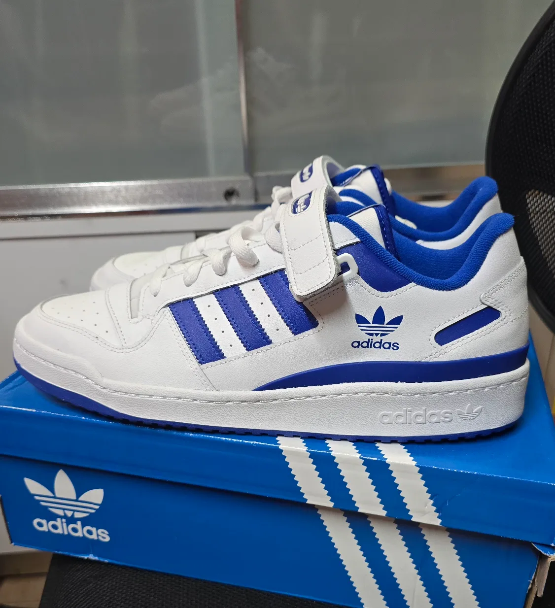 Brand new Adidas Forum Low Blue White in box for sale $129 image indicator(4)