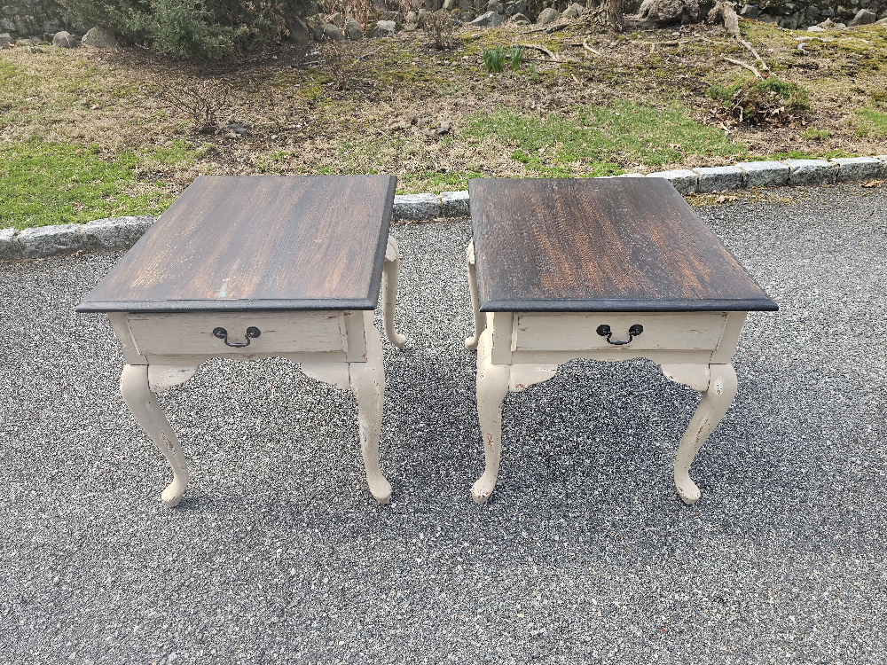 Pair of Farmhouse Style End Tables