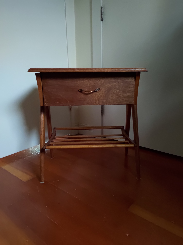 solid wood bedside table