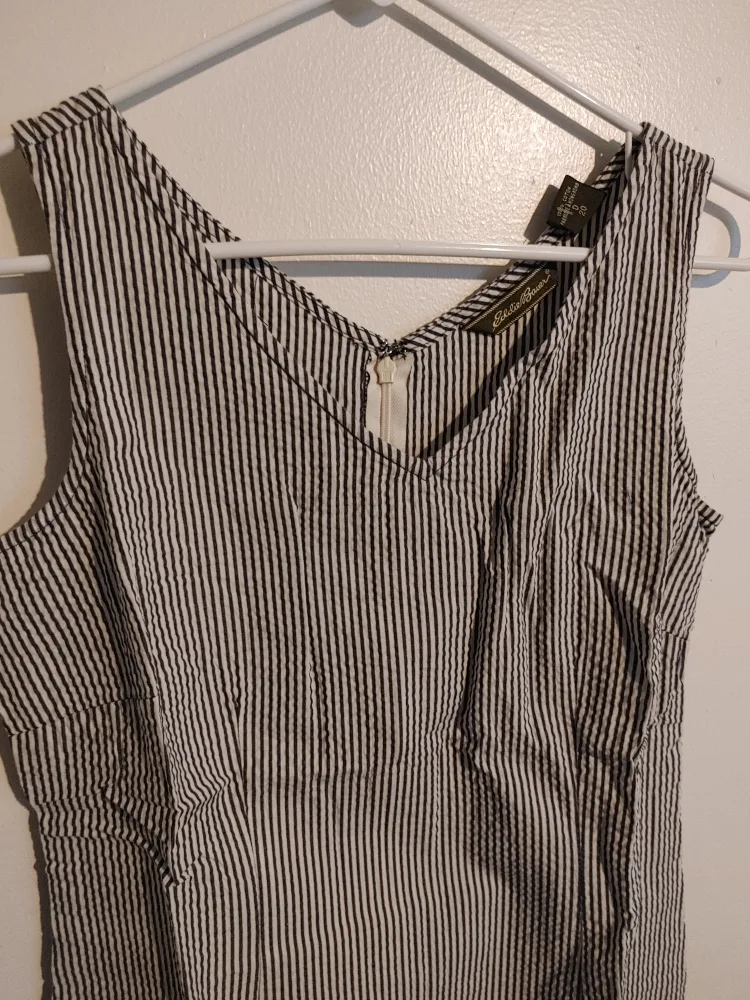 🥕EDDIE BAUER STRIPED DRESS LADIES SIZE 10 PETITE BRAND NEW! image indicator(3)