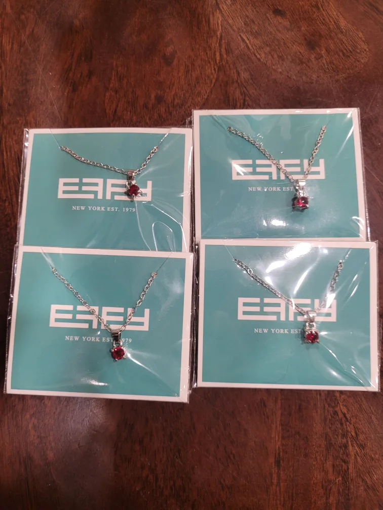 EFFY Silver Tone Garnet Pendant Necklace, Carnival Collectible image indicator(4)