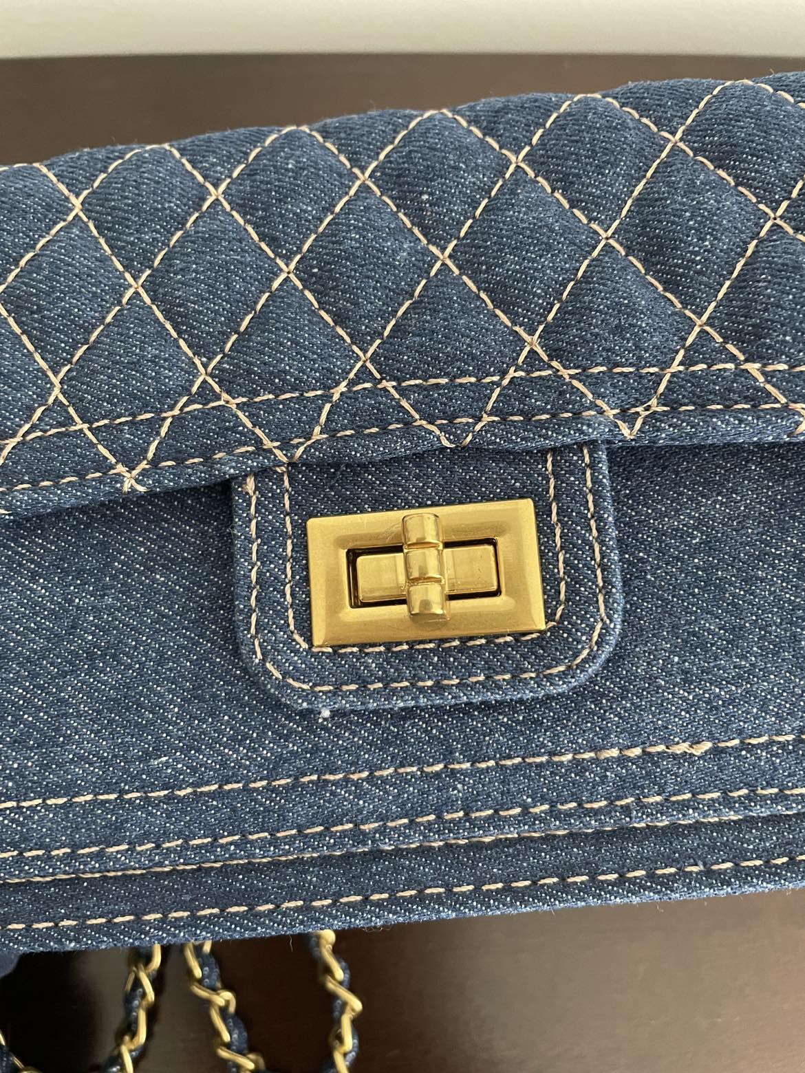 New quilted denim crossbody bag - photo 4