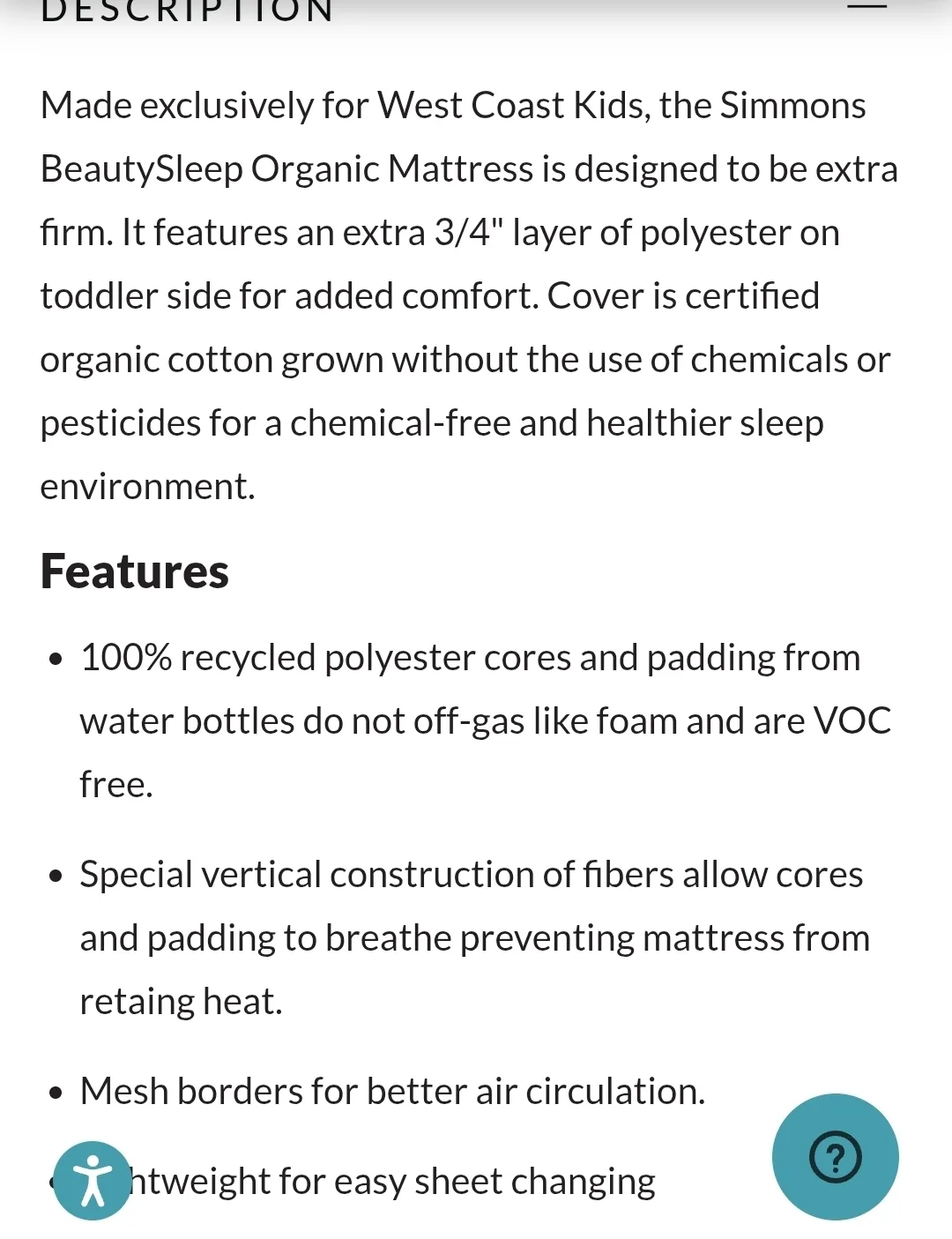 Simmons BeautySleep Organic Crib Mattress Bundle image indicator(3)