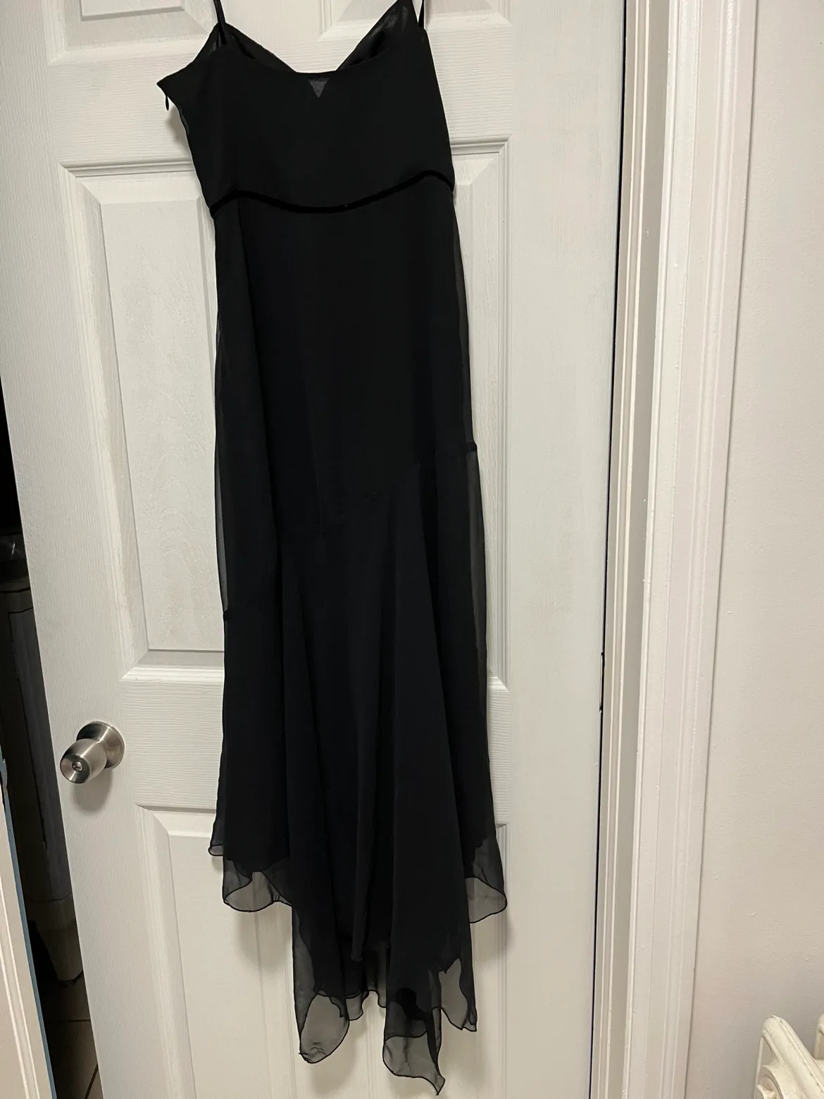 Black Chiffon Maxi Dress Size 4 image indicator(8)