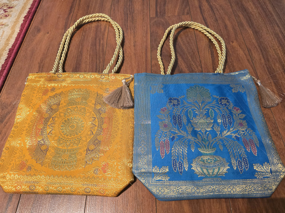 Set of Four Handbags - Purple, Blue, Yellow, and Teal - photo 2