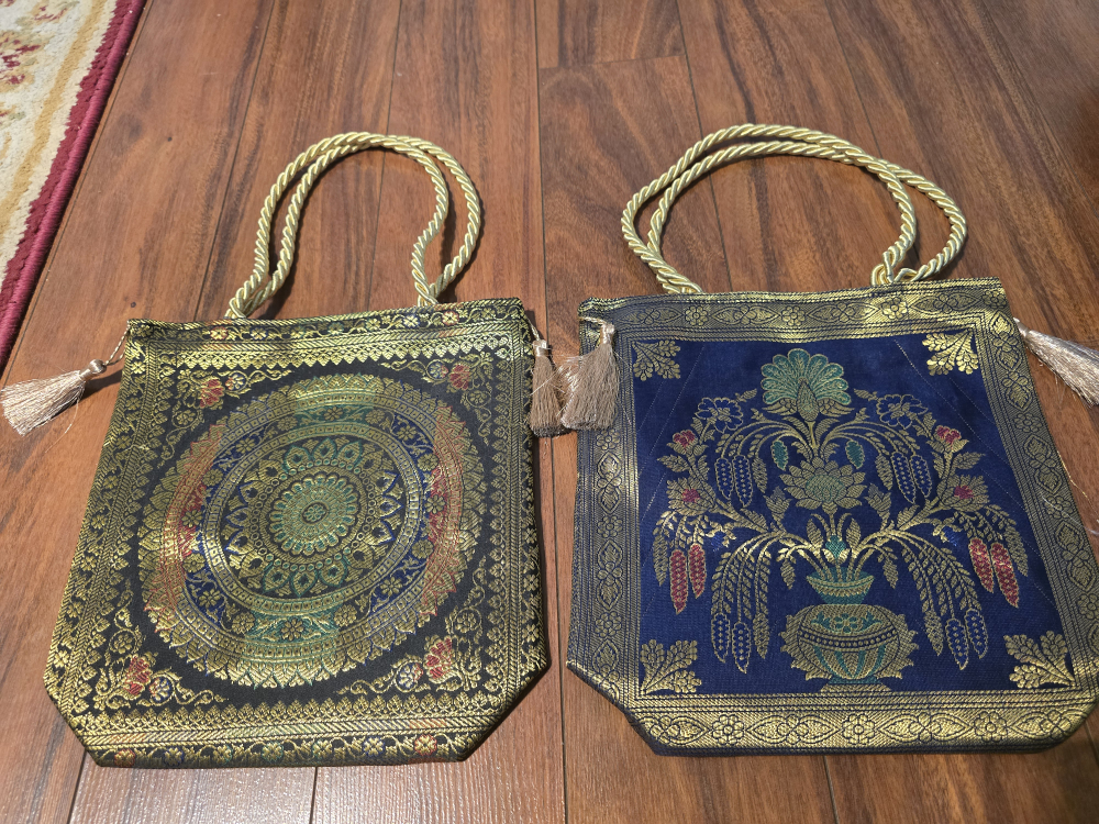 Set of Four Handbags - Purple, Blue, Yellow, and Teal - photo 4