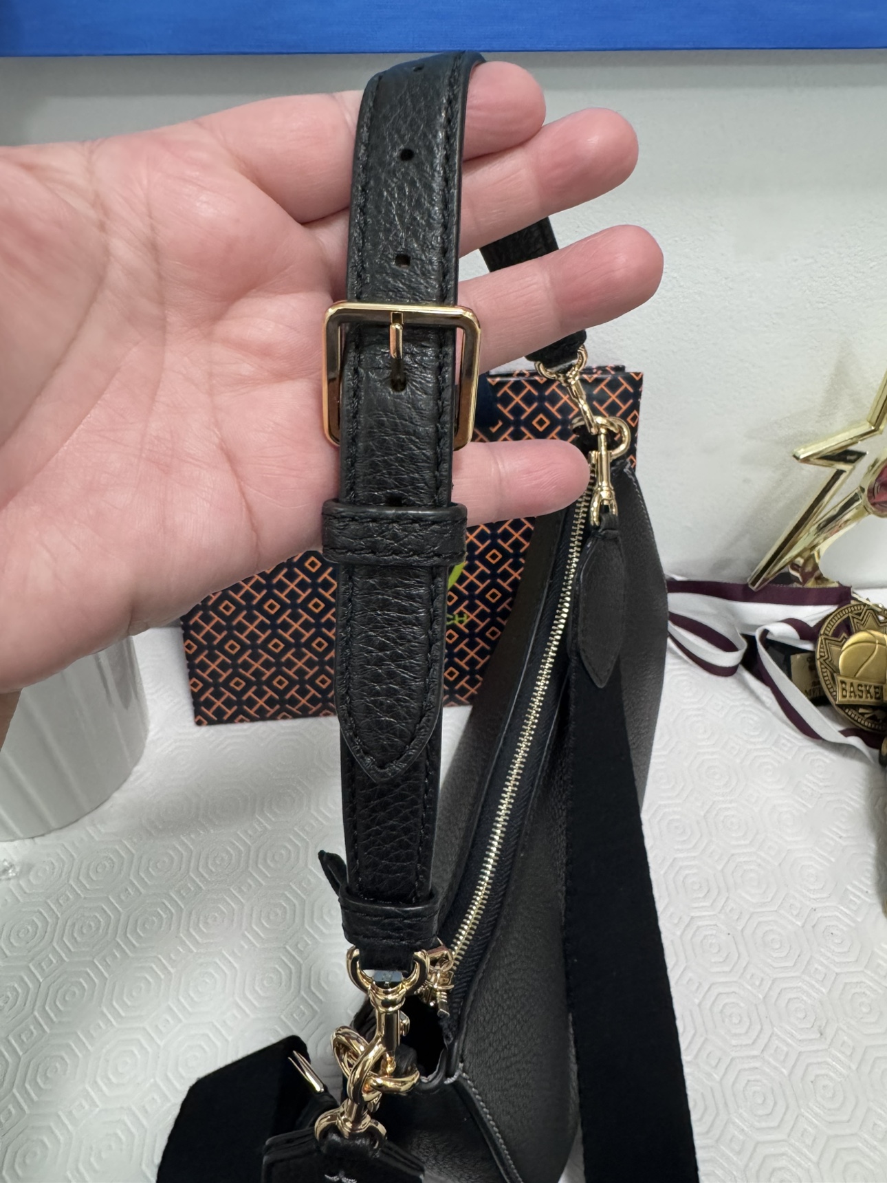 Tory Burch Black Leather Crossbody Bag | Karrot