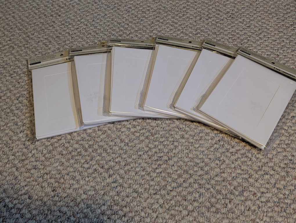 Recollections Frame Cards and Envelopes - 6 Sets