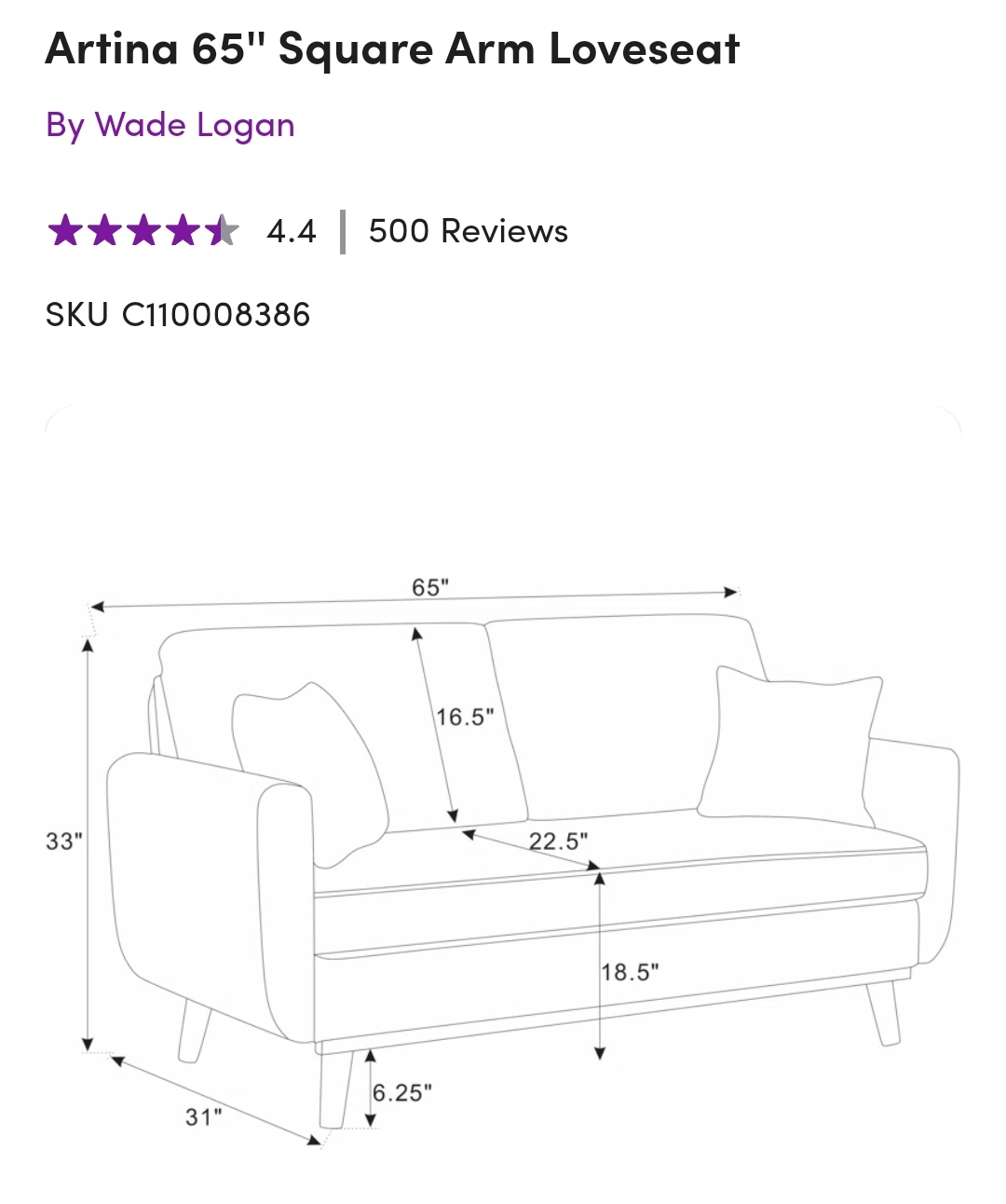 Blue loveseat/sofa - photo 2