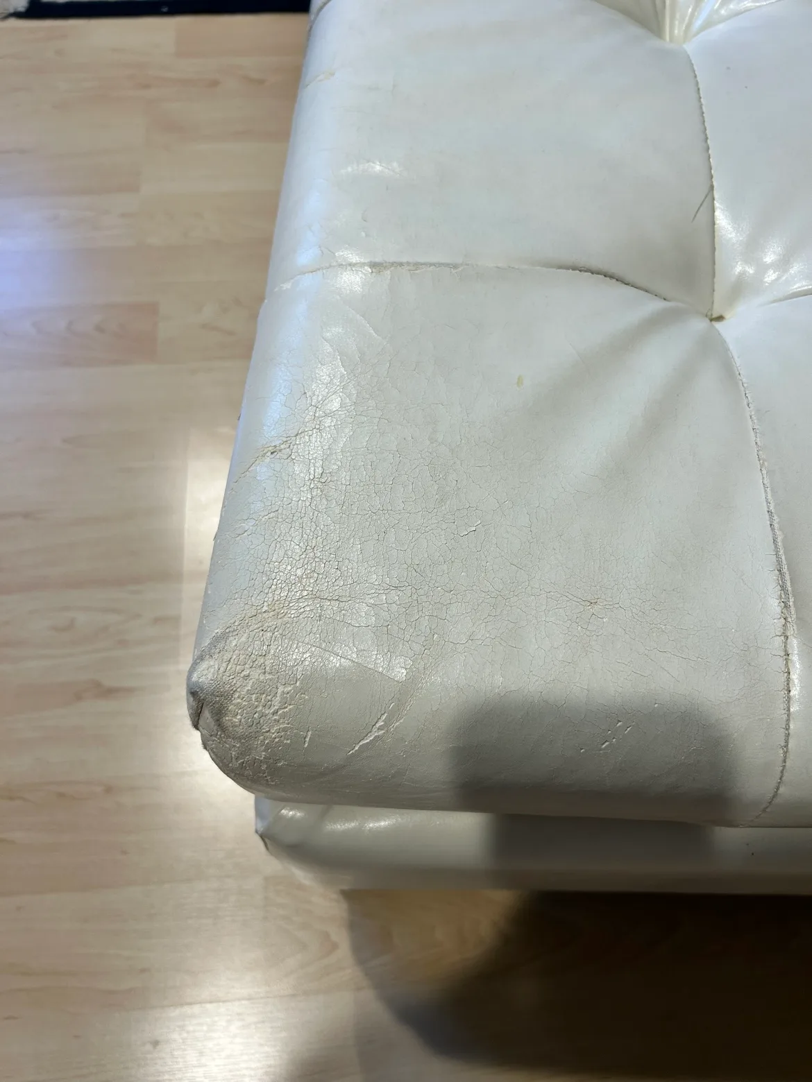 Cream color storage ottoman image indicator(2)