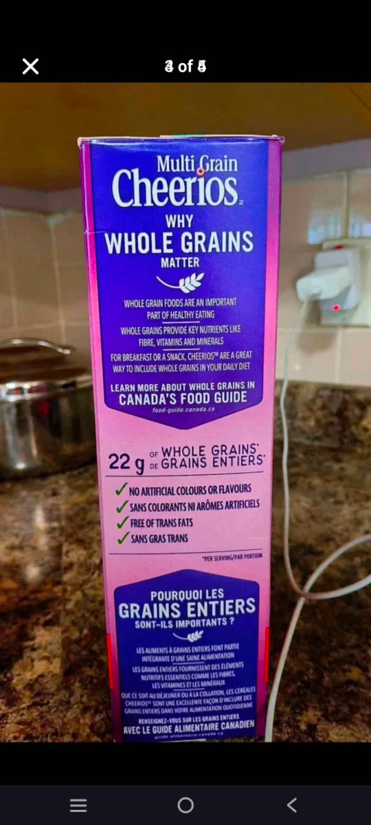 Multi Grain Cheerios Cereal Box image indicator(2)