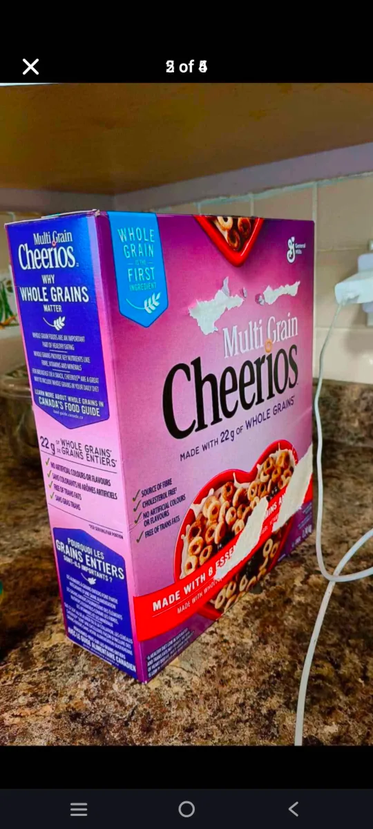 Multi Grain Cheerios Cereal Box image indicator(4)