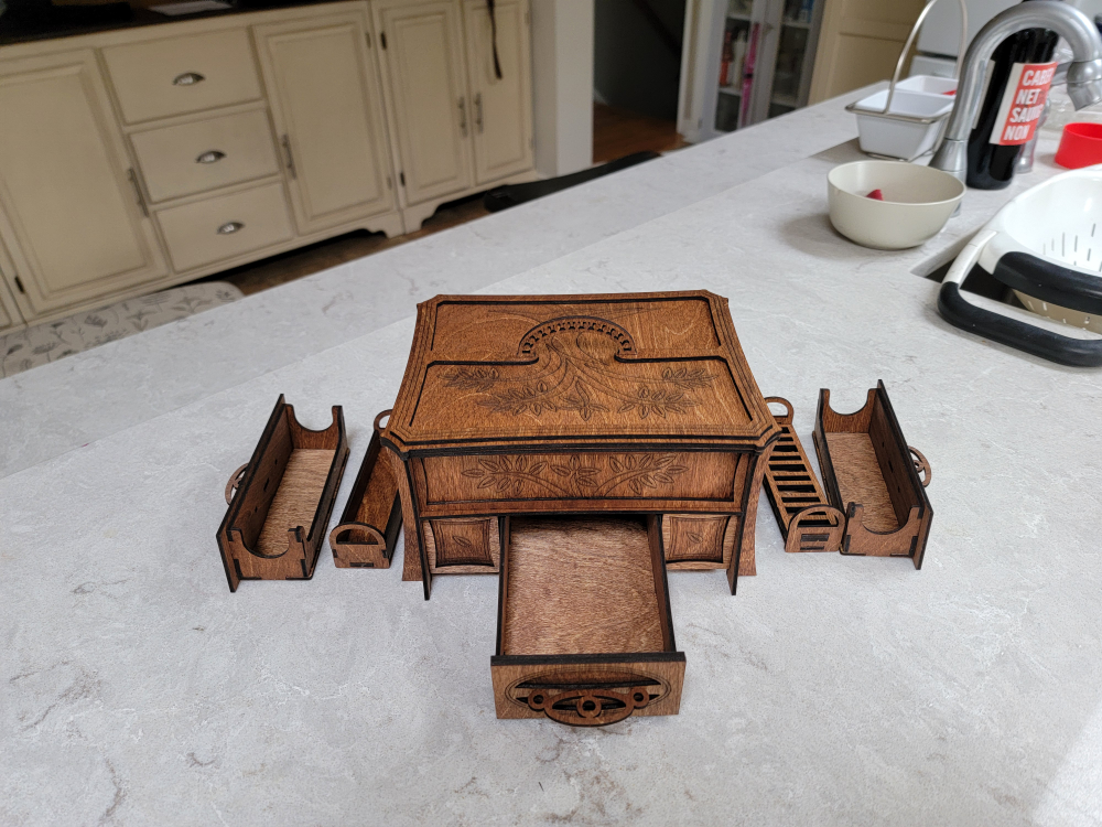 Wooden Jewelry Box with Drawers - photo 2