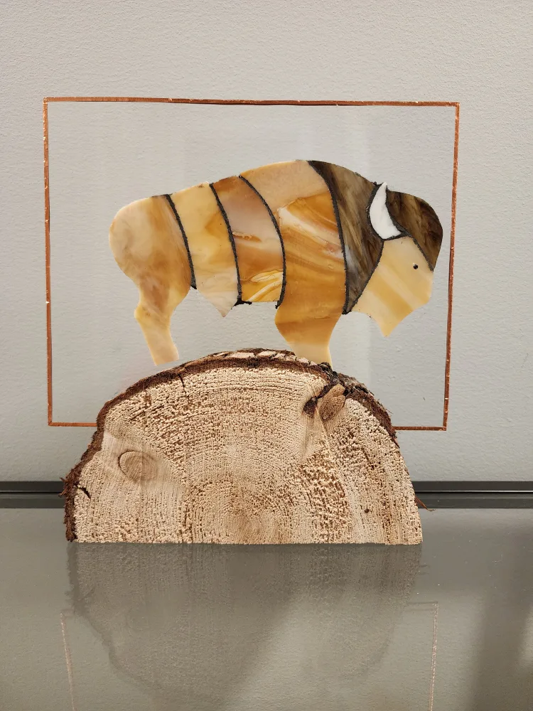 Unique Stained Glass Mighty Bison image indicator(3)